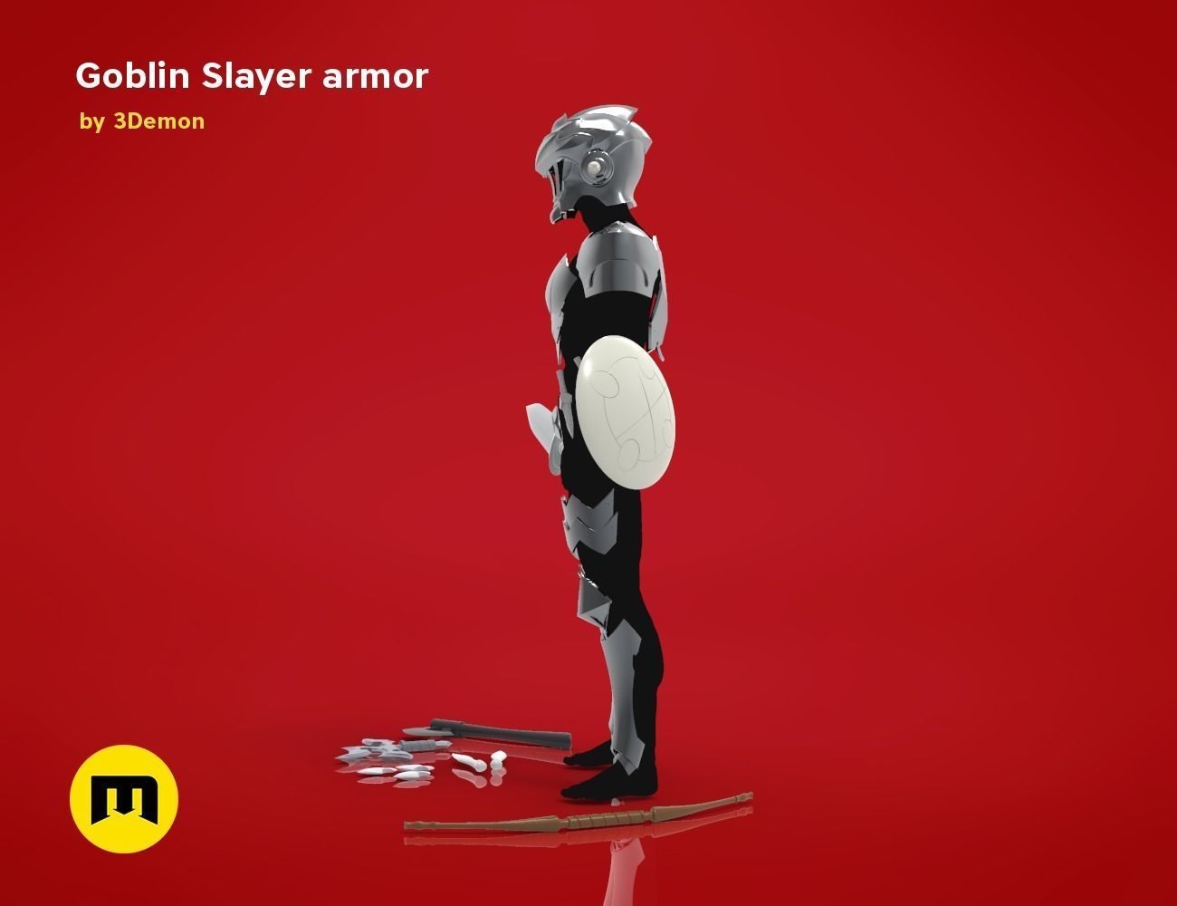 Goblin Slayer Armor Weapons and Helmet 3D Model Collection_19