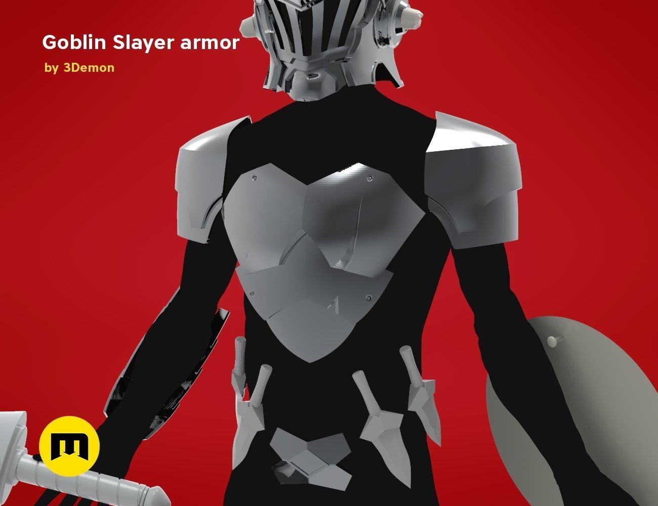 Goblin Slayer Armor Weapons and Helmet 3D Model Collection_14