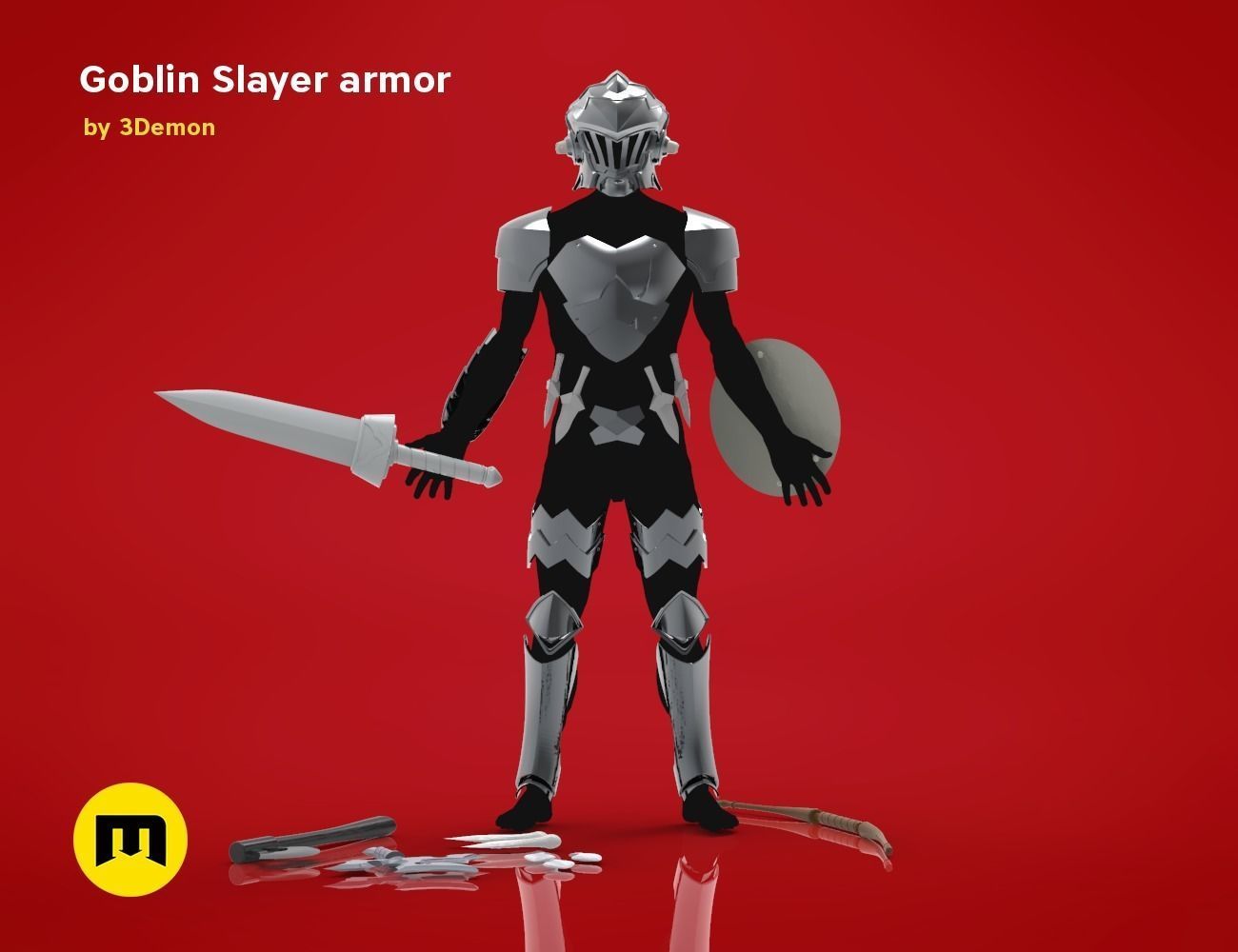 Goblin Slayer Armor Weapons and Helmet 3D Model Collection_9