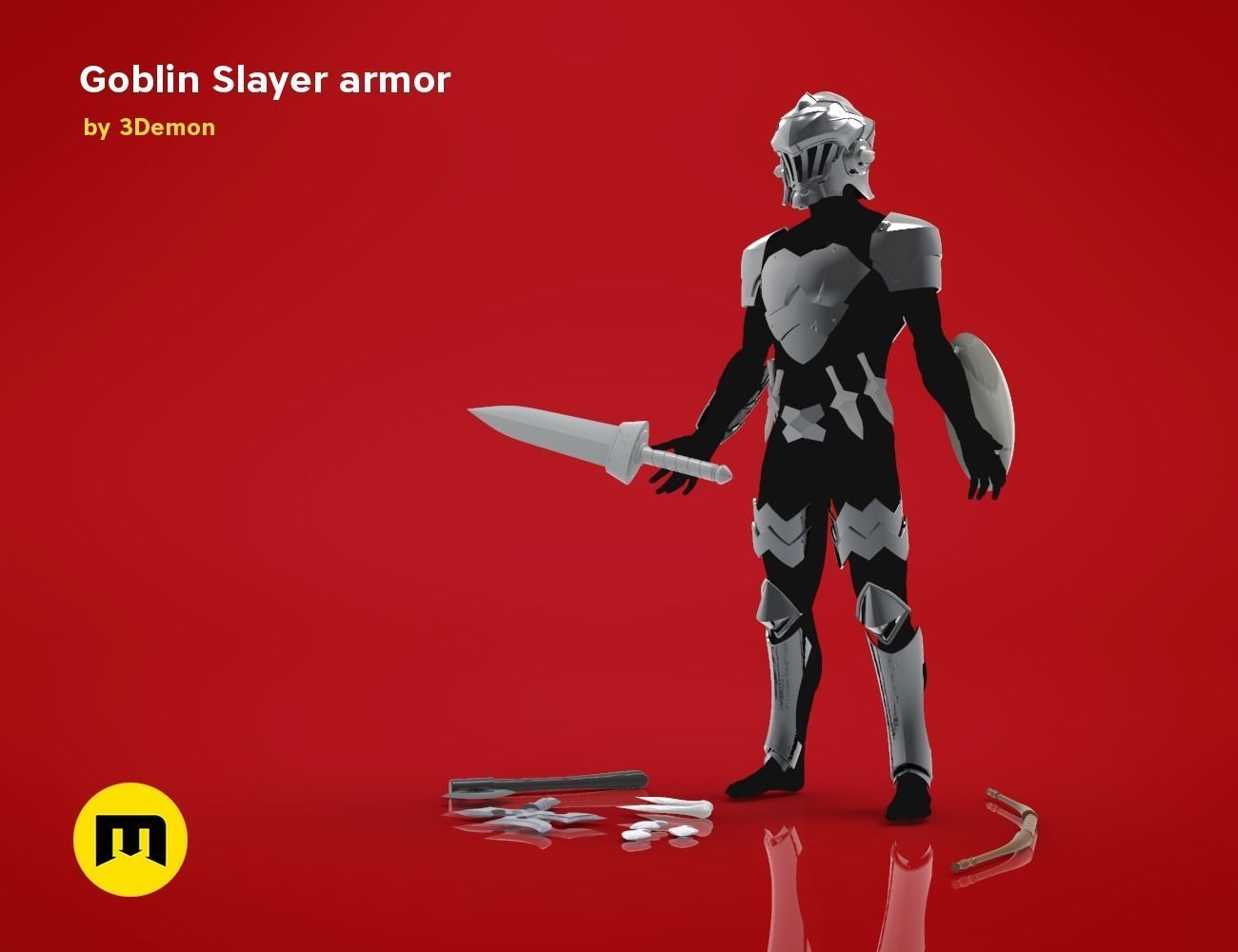 Goblin Slayer Armor Weapons and Helmet 3D Model Collection_16