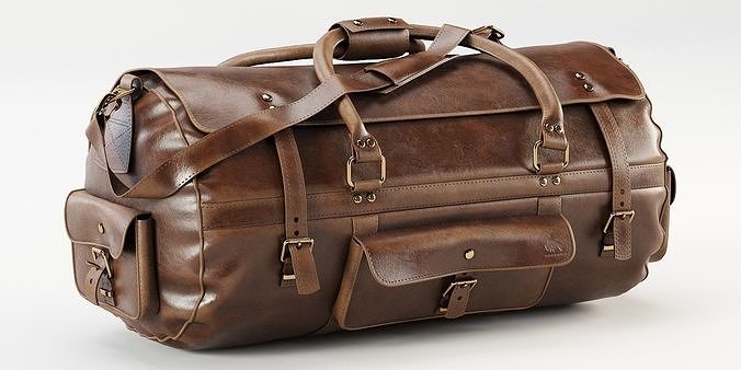 Roosevelt Buffalo Leather Travel Duffle Bag 3D model