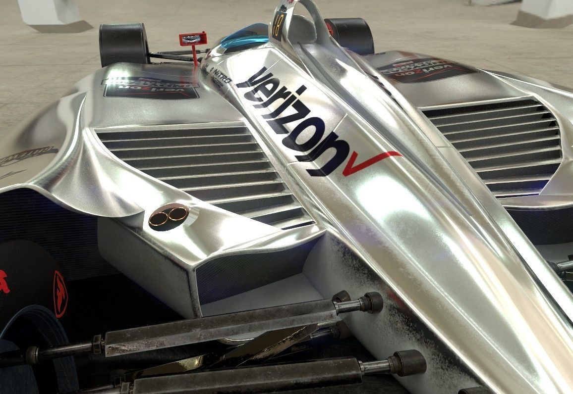 INDYCAR with driver Free low-poly 3D model_12