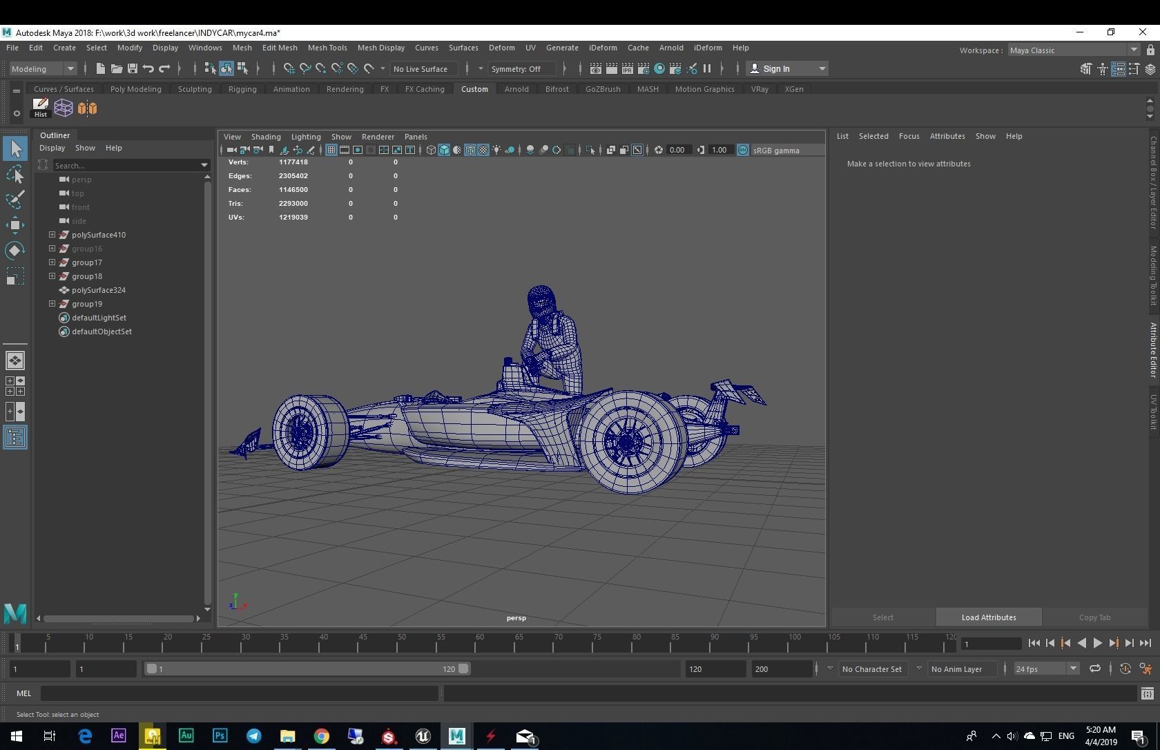 INDYCAR with driver Free low-poly 3D model_25