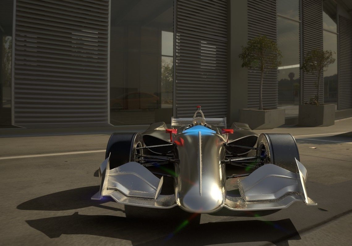 INDYCAR with driver Free low-poly 3D model_23