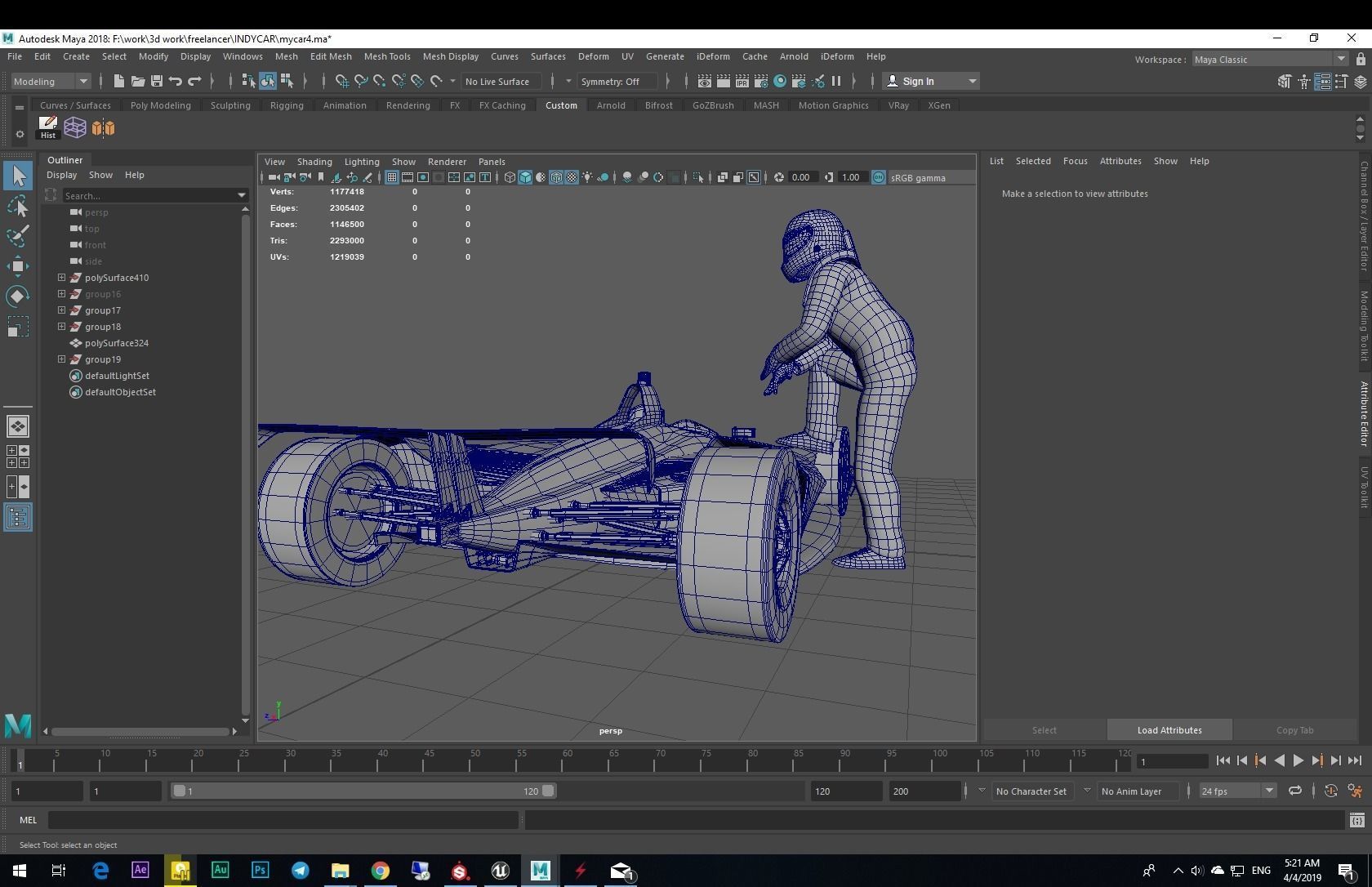 INDYCAR with driver Free low-poly 3D model_28