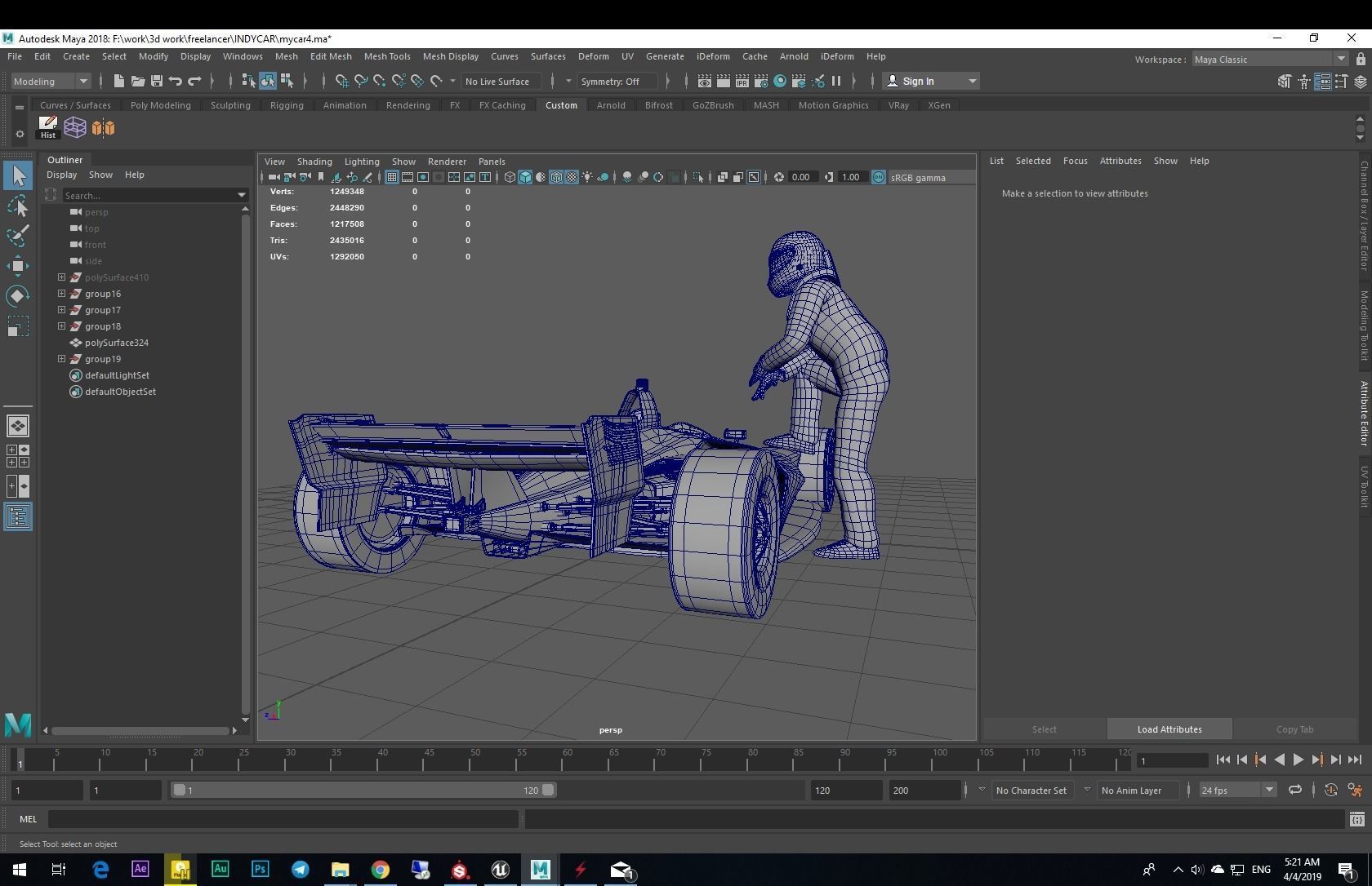 INDYCAR with driver Free low-poly 3D model_29