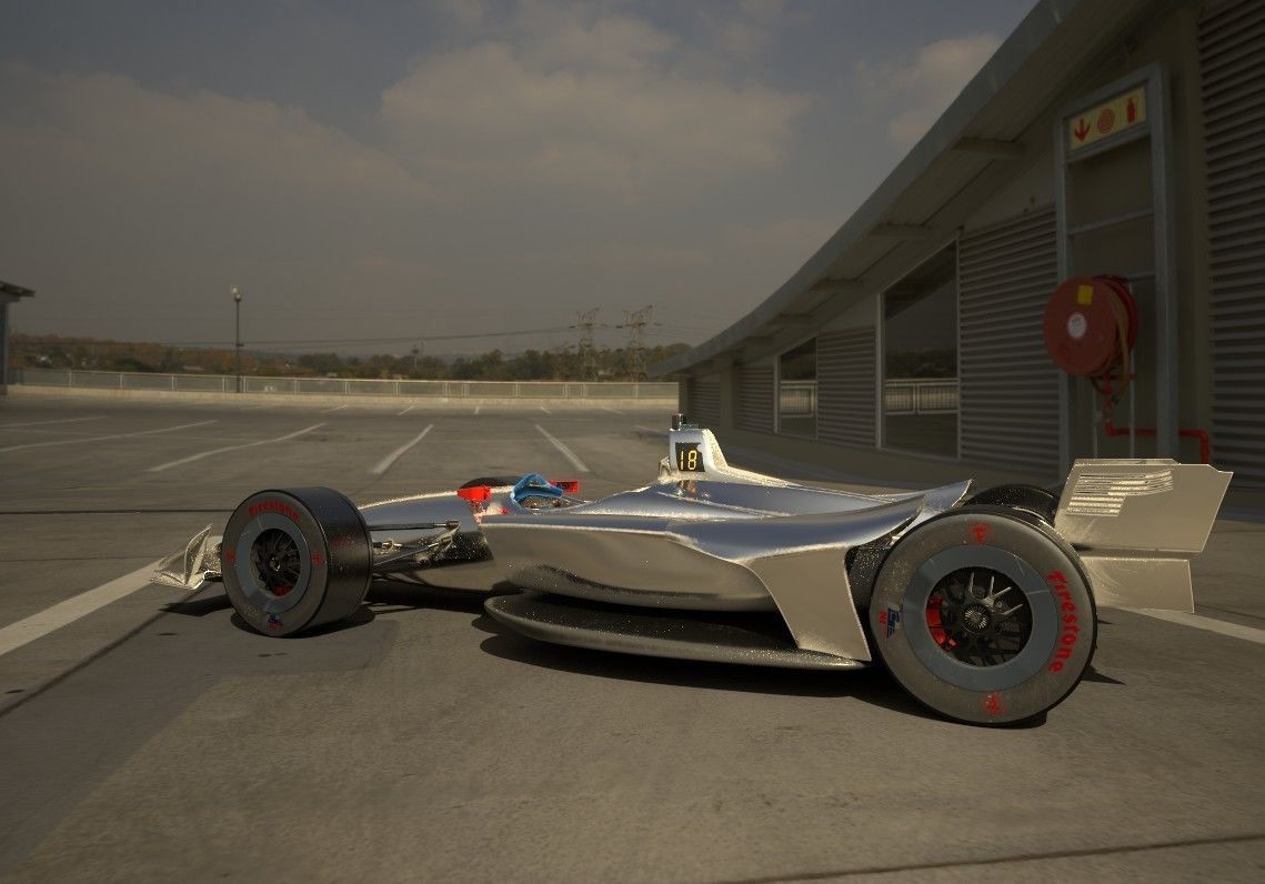 INDYCAR with driver Free low-poly 3D model_22