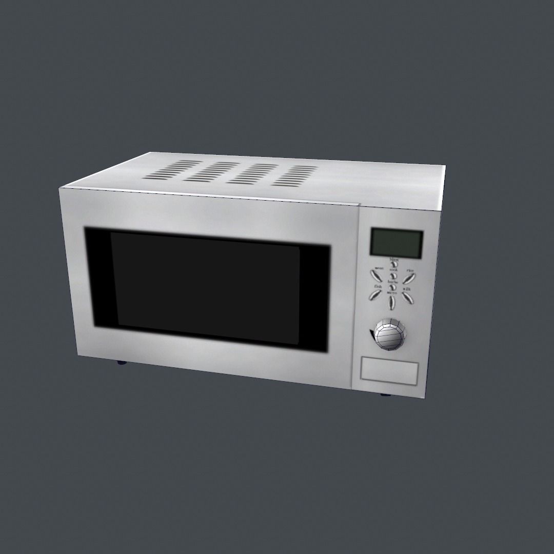 Simple Oven  Low-poly 3D model_4