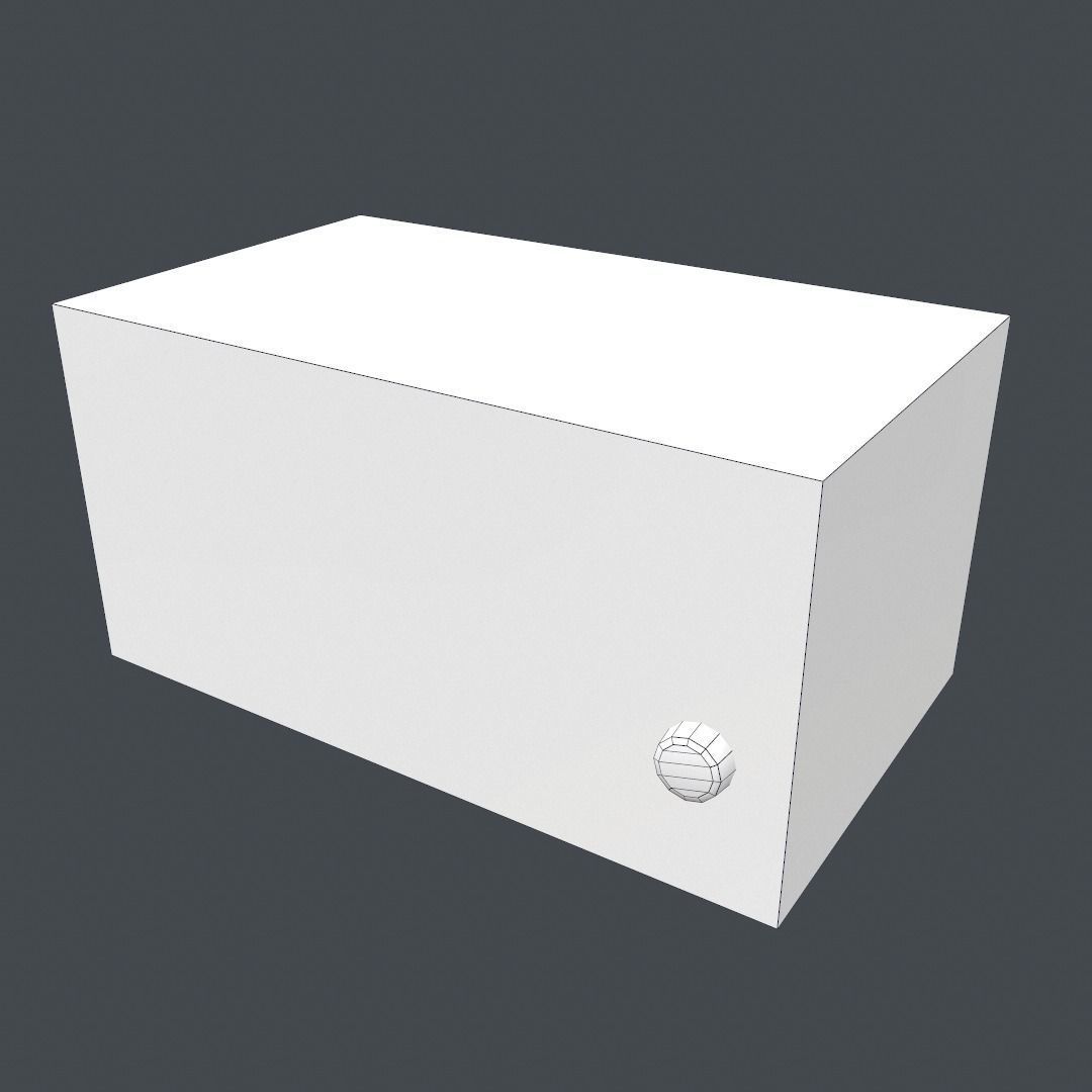 Simple Oven  Low-poly 3D model_2