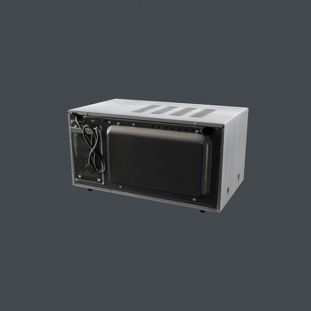 Simple Oven  Low-poly 3D model_1
