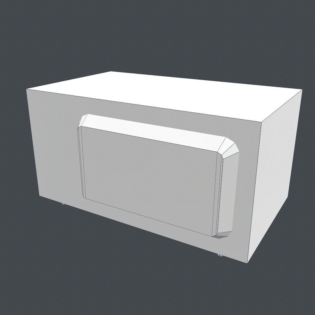 Simple Oven  Low-poly 3D model_3