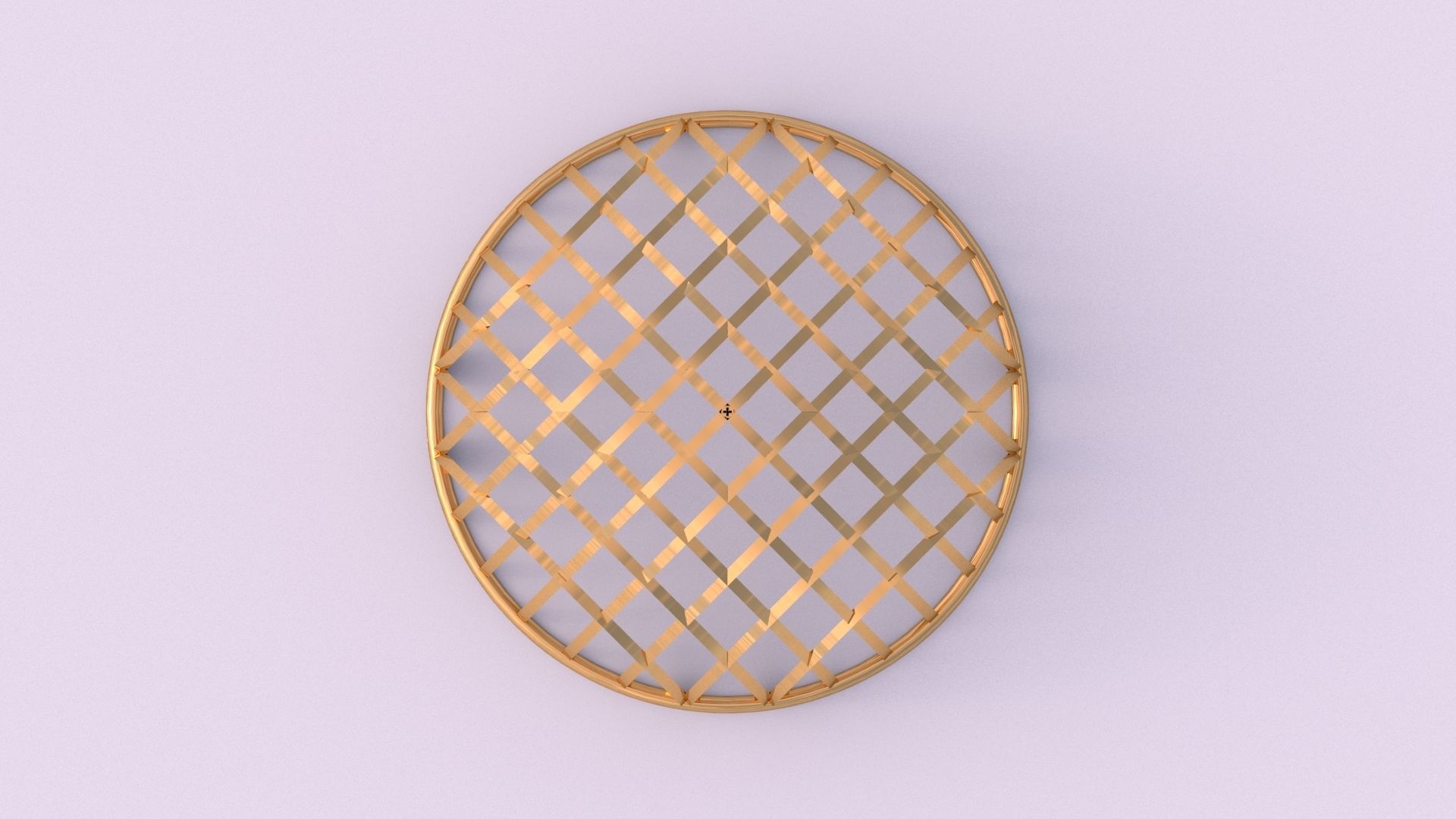 Architectural dome with contours in grid 3D model_7