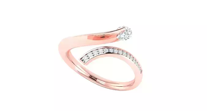 Solitaire ring 3dm stl render detail 3D print model