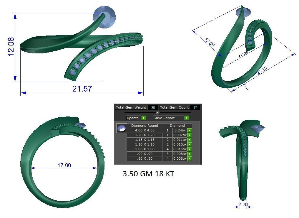 Solitaire ring 3dm stl render detail 3D print model 3D print model_1