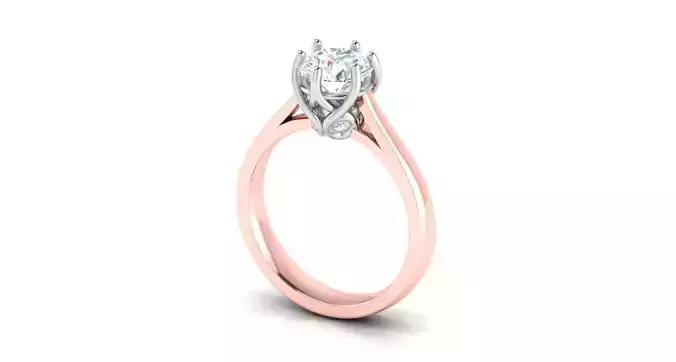 Solitaire ring 3dm stl render detail 3D print model