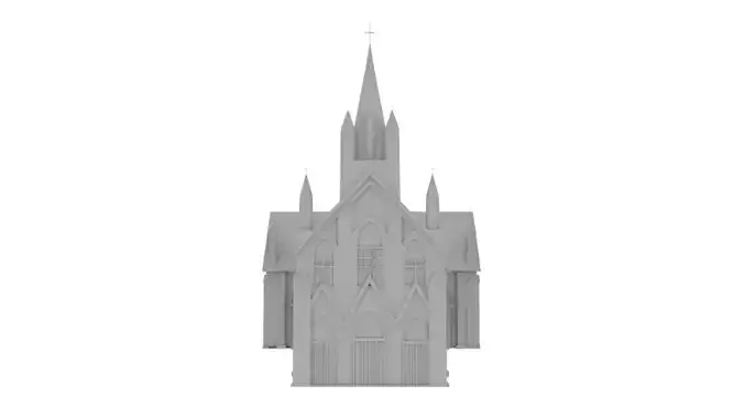 Low Poly Rosary Church