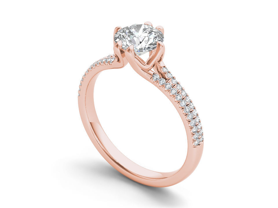 23 Solitaire ring Bulk 3dm stl render detail 3D print model 3D print model_6