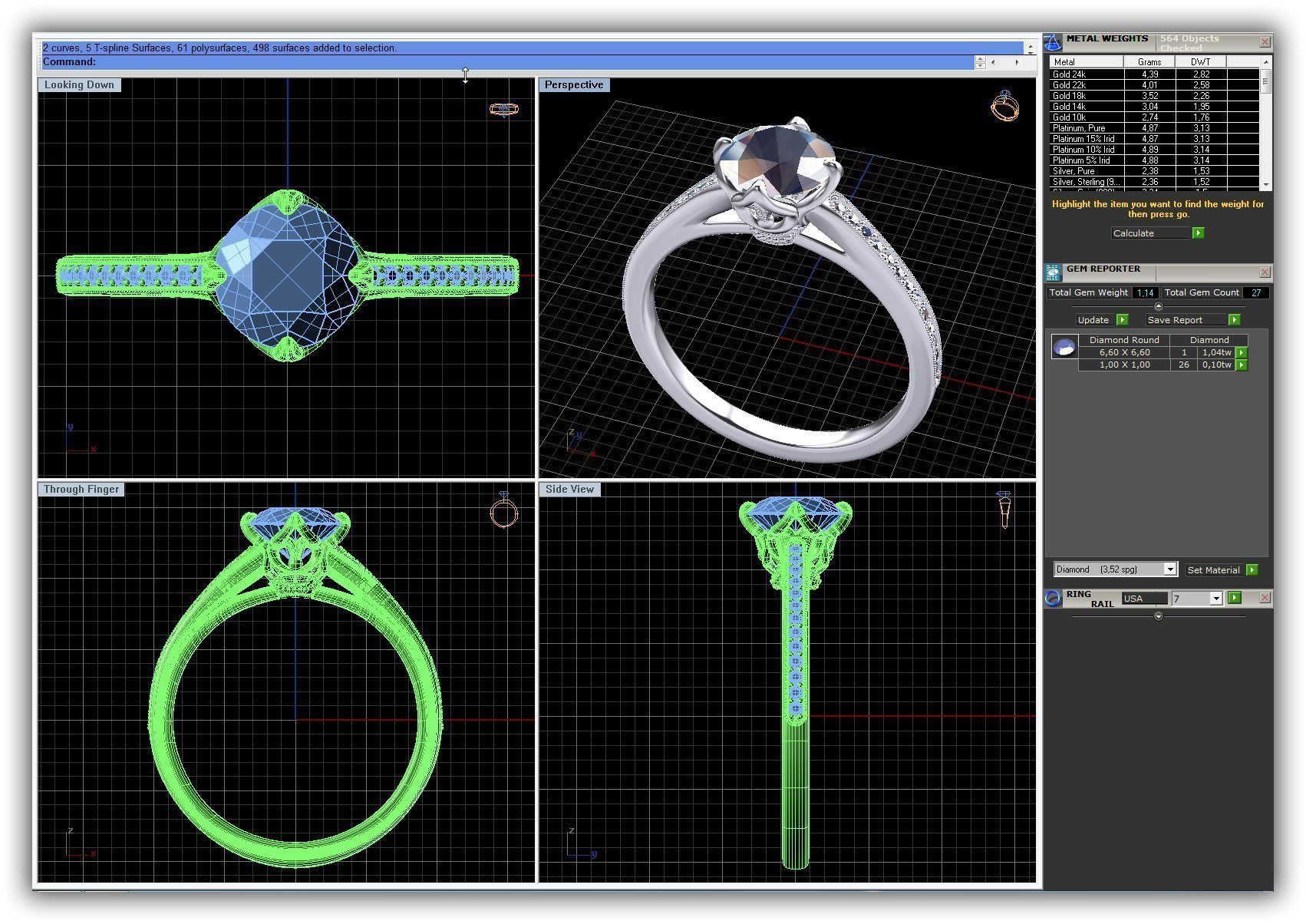 23 Solitaire ring Bulk 3dm stl render detail 3D print model 3D print model_26