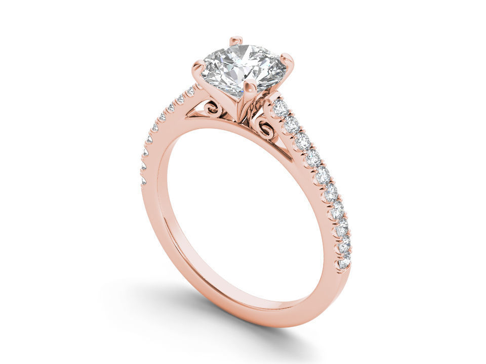 23 Solitaire ring Bulk 3dm stl render detail 3D print model 3D print model_5