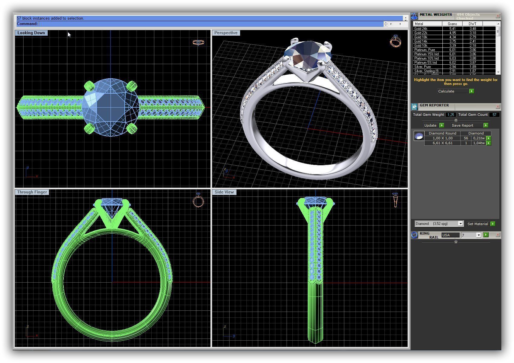 23 Solitaire ring Bulk 3dm stl render detail 3D print model 3D print model_17