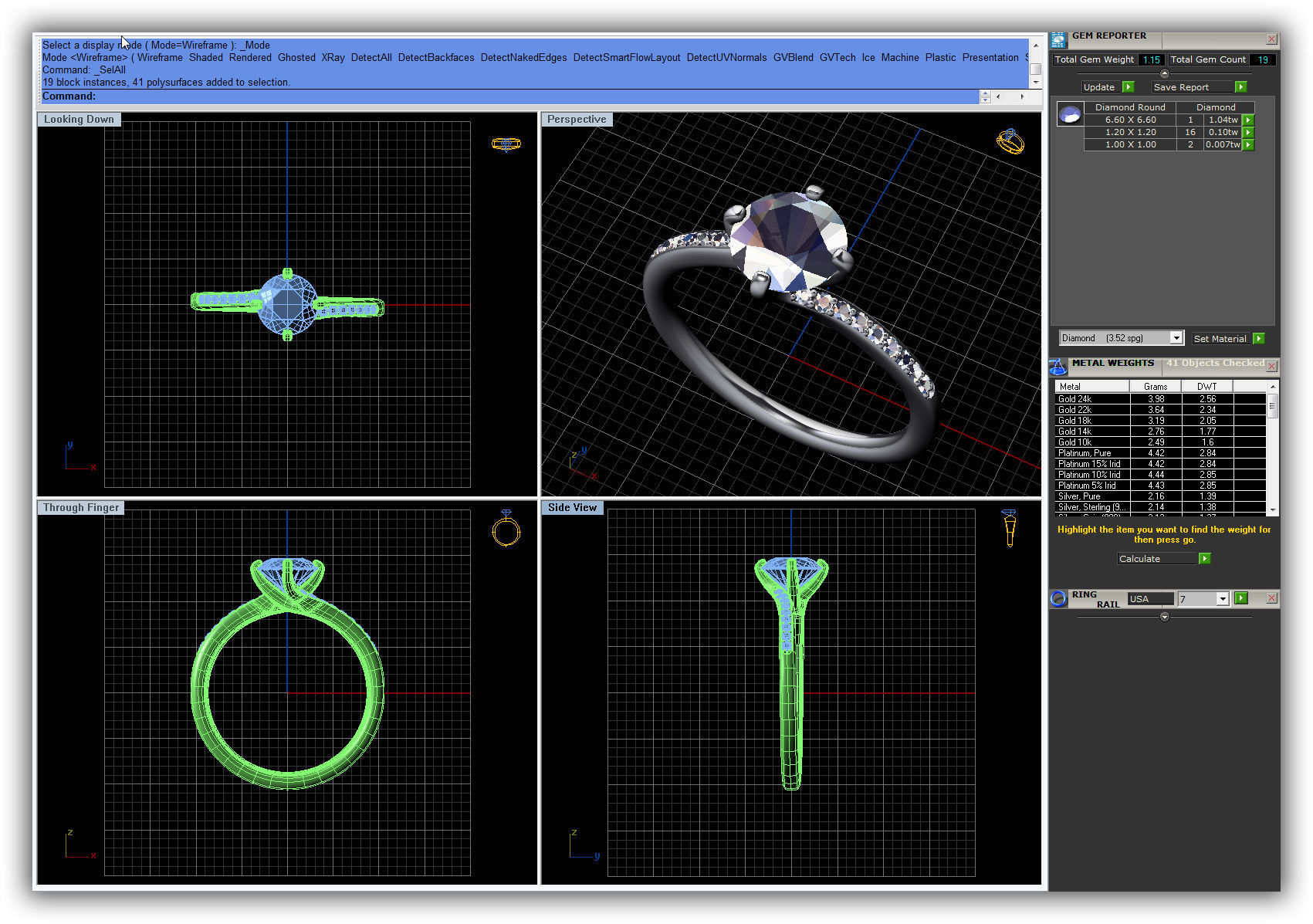 23 Solitaire ring Bulk 3dm stl render detail 3D print model 3D print model_30