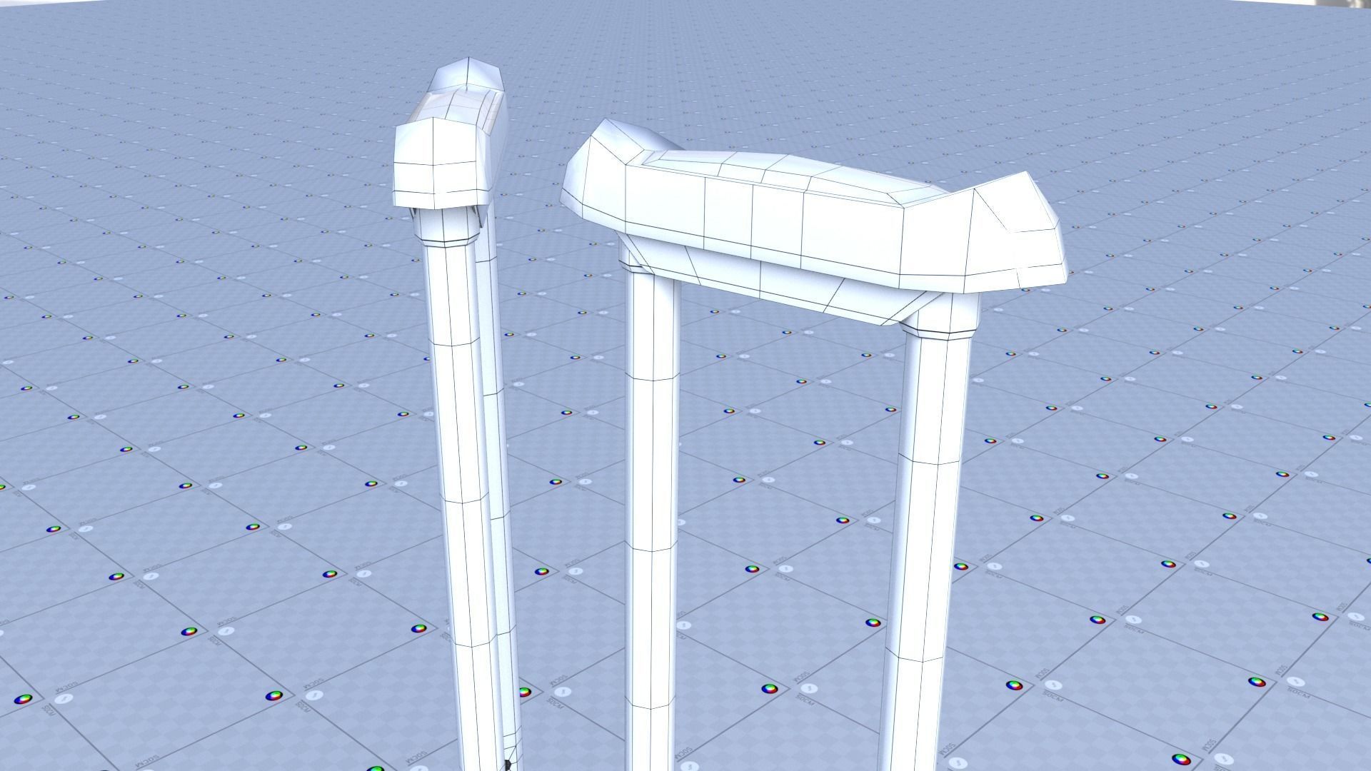 Crutches crutch Low-poly 3D model_7