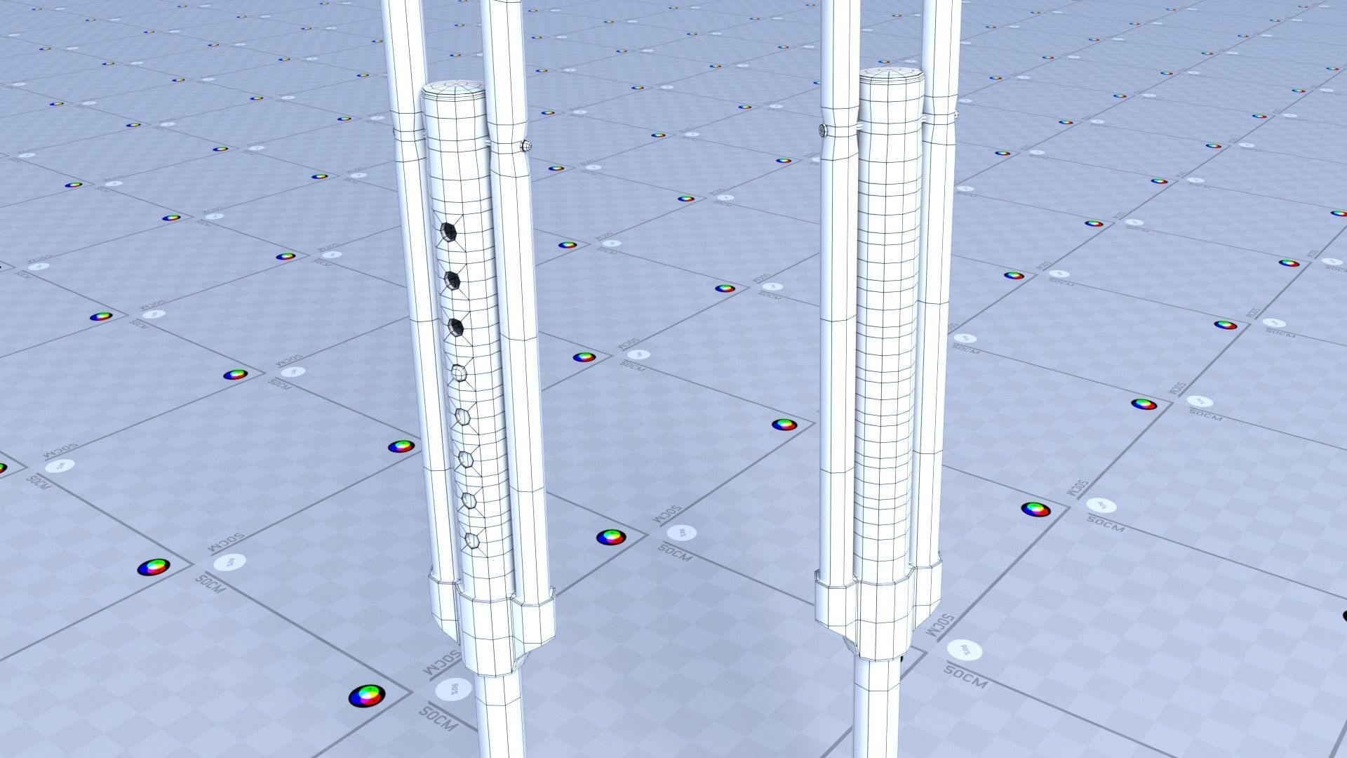 Crutches crutch Low-poly 3D model_11