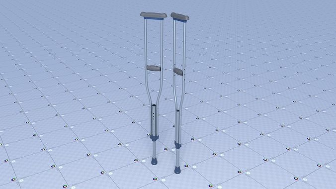 Crutches crutch Low-poly 3D model