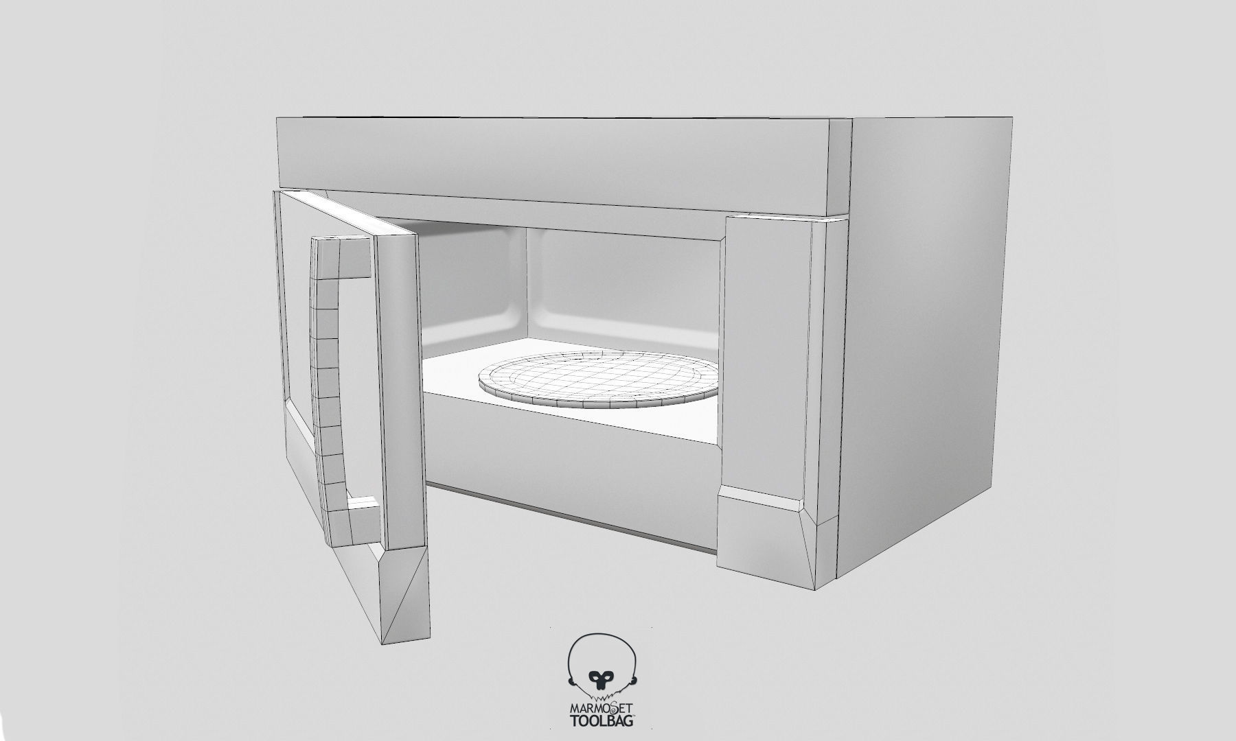 microwave - HMV8053U - by Bosch  - Low-poly Low-poly 3D model_8