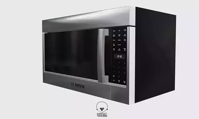 microwave - HMV8053U - by Bosch  - Low-poly Low-poly 3D model
