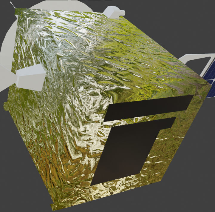 3D model of a satellite  Low-poly 3D model_2