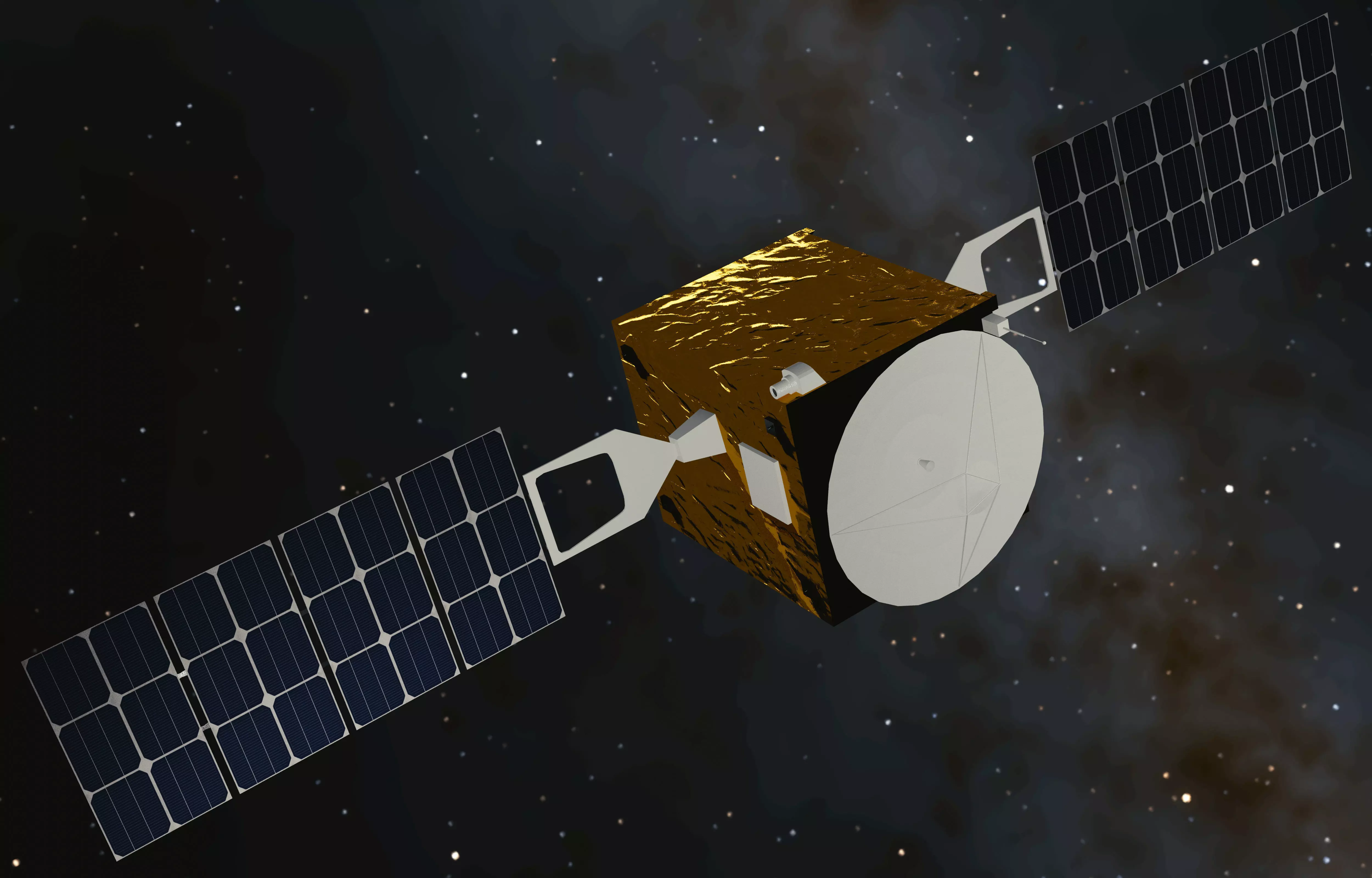 3D model of a satellite  Low-poly 3D model_0