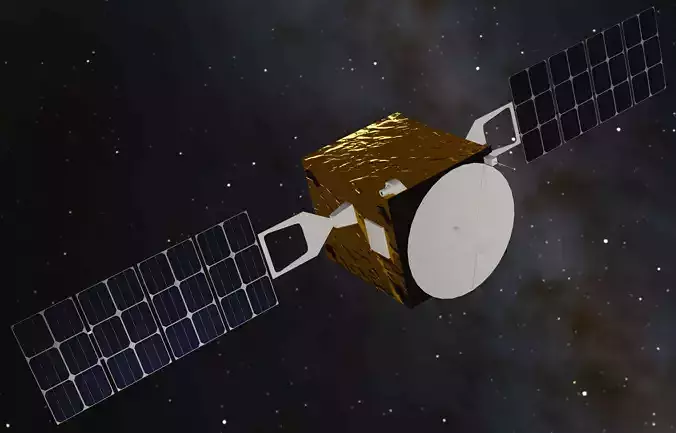 3D model of a satellite  Low-poly 3D model
