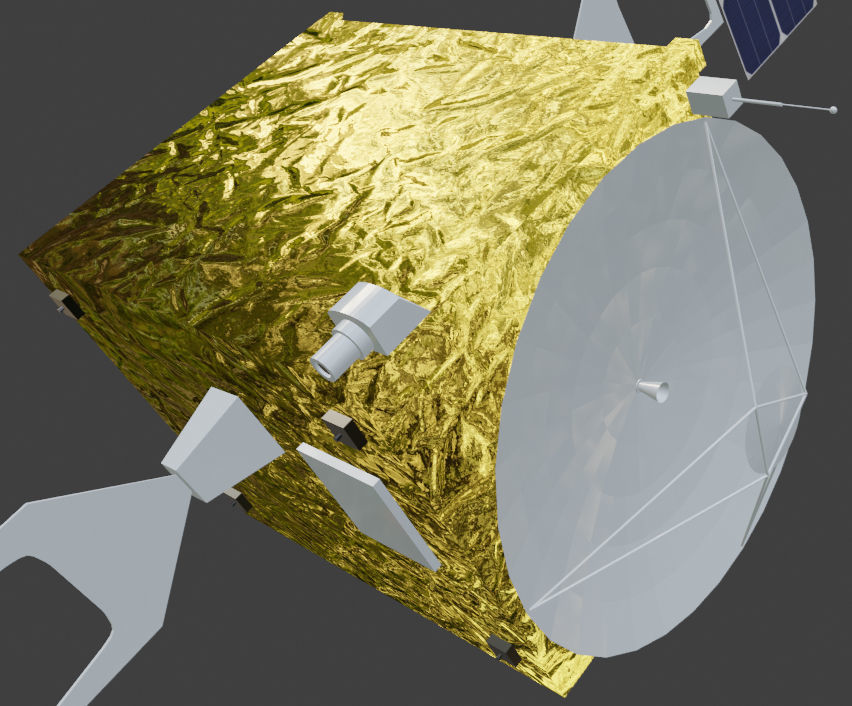 3D model of a satellite  Low-poly 3D model_1