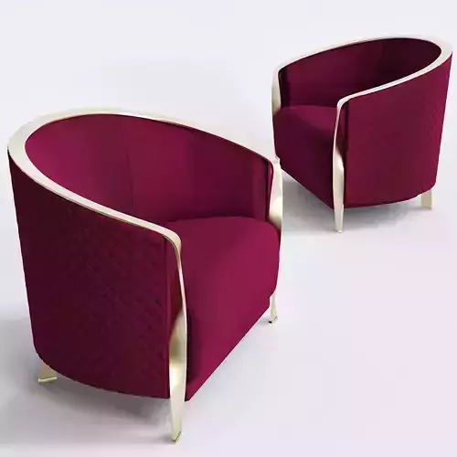 Armchair Rugiano Furniture Nella Vetrina Red 3D model