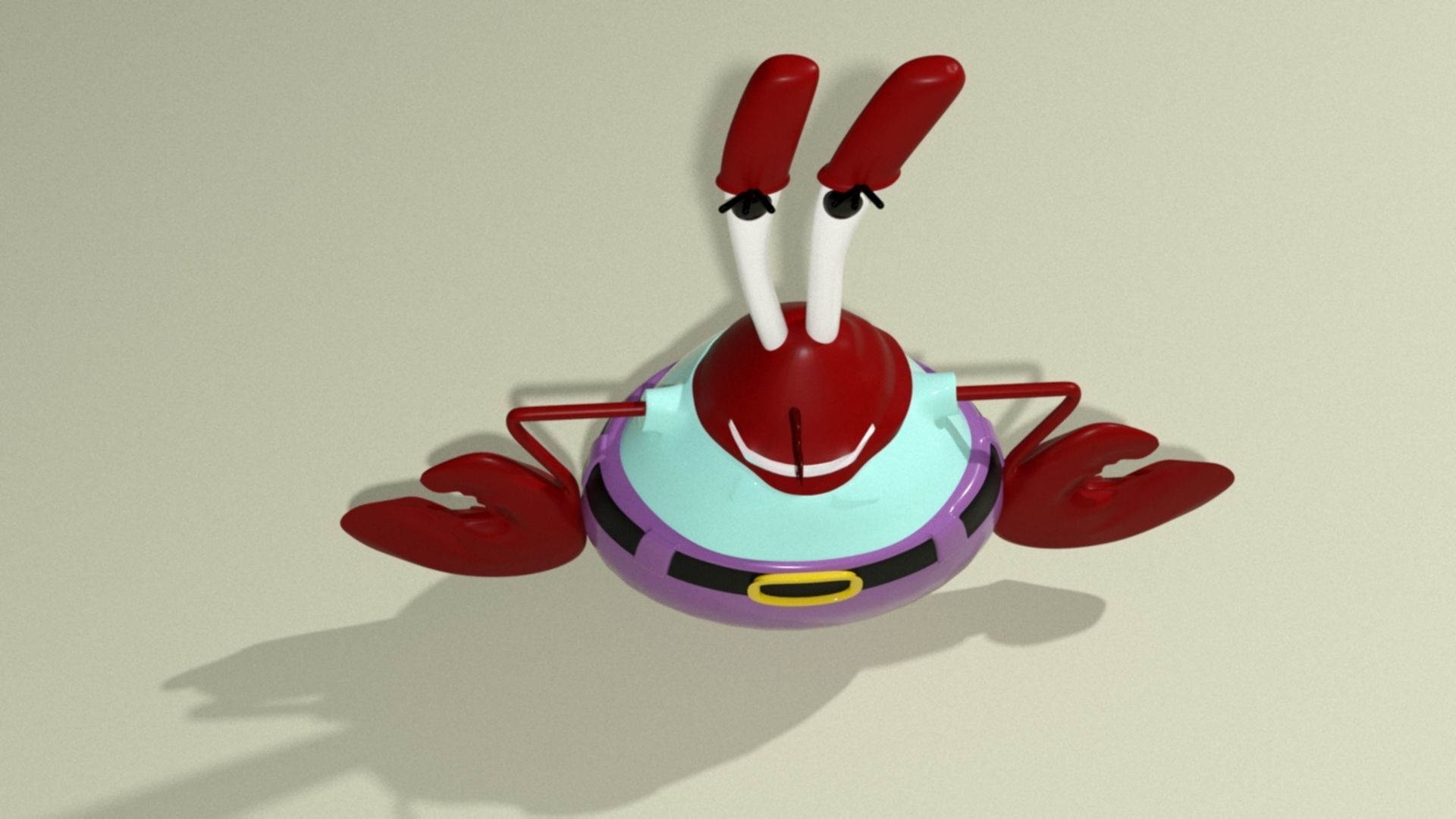 mr krabs 3d model Low-poly 3D model_4