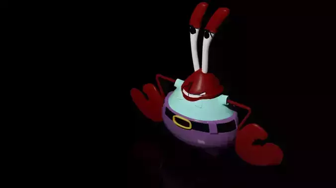 mr krabs 3d model Low-poly 3D model