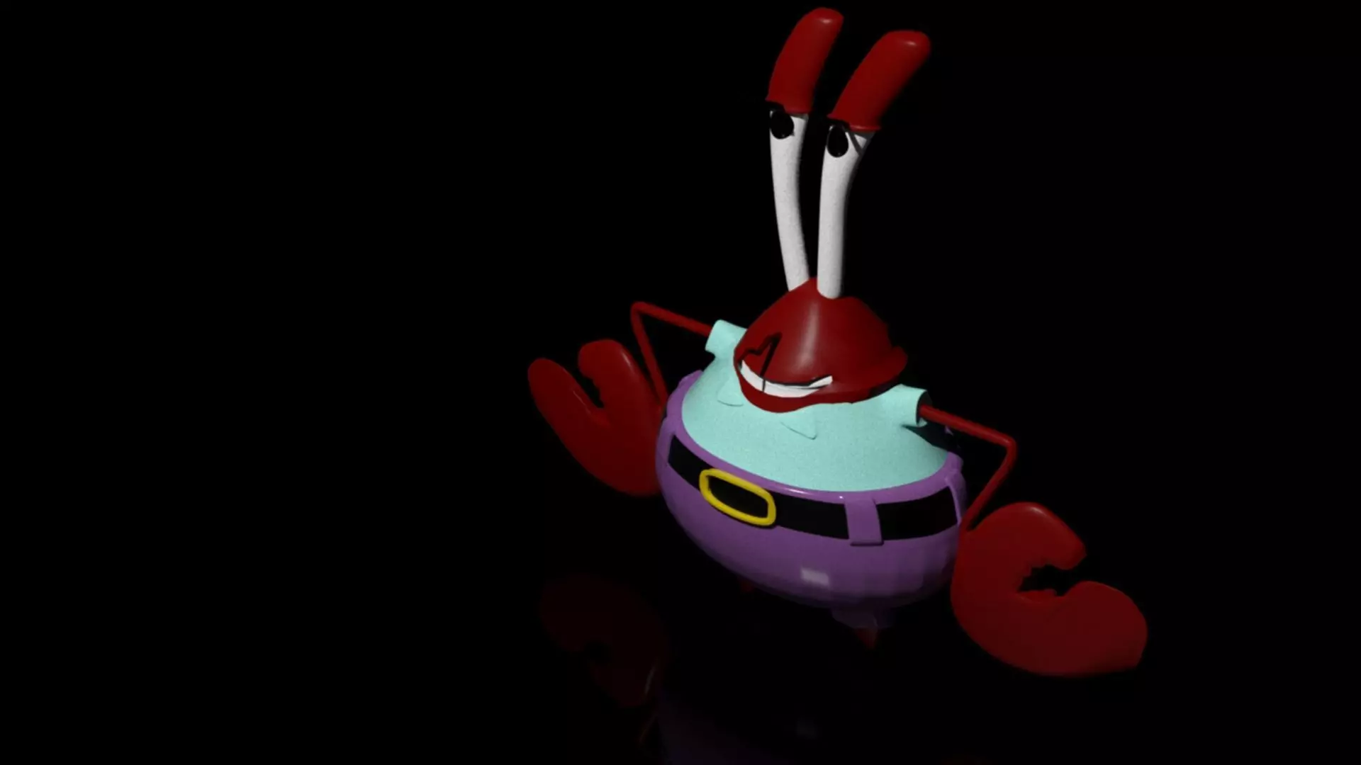 mr krabs 3d model Low-poly 3D model_0