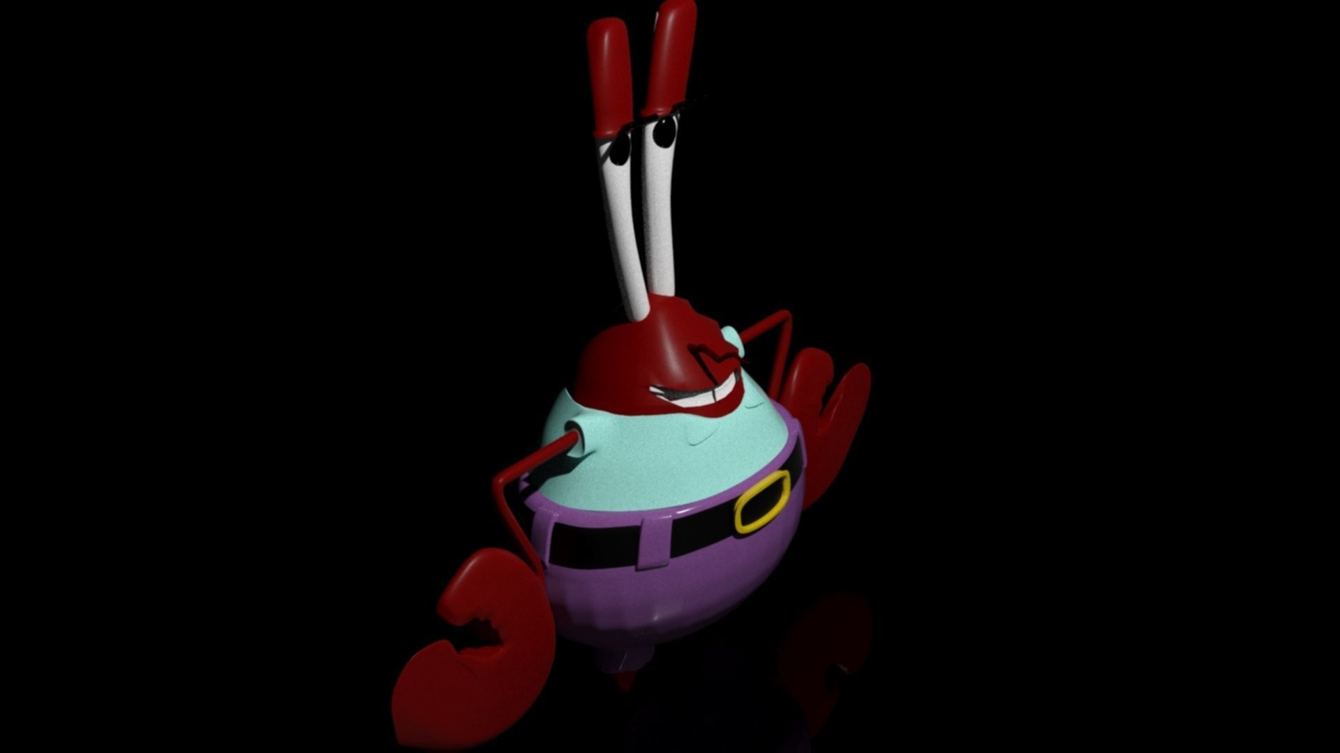 mr krabs 3d model Low-poly 3D model_6