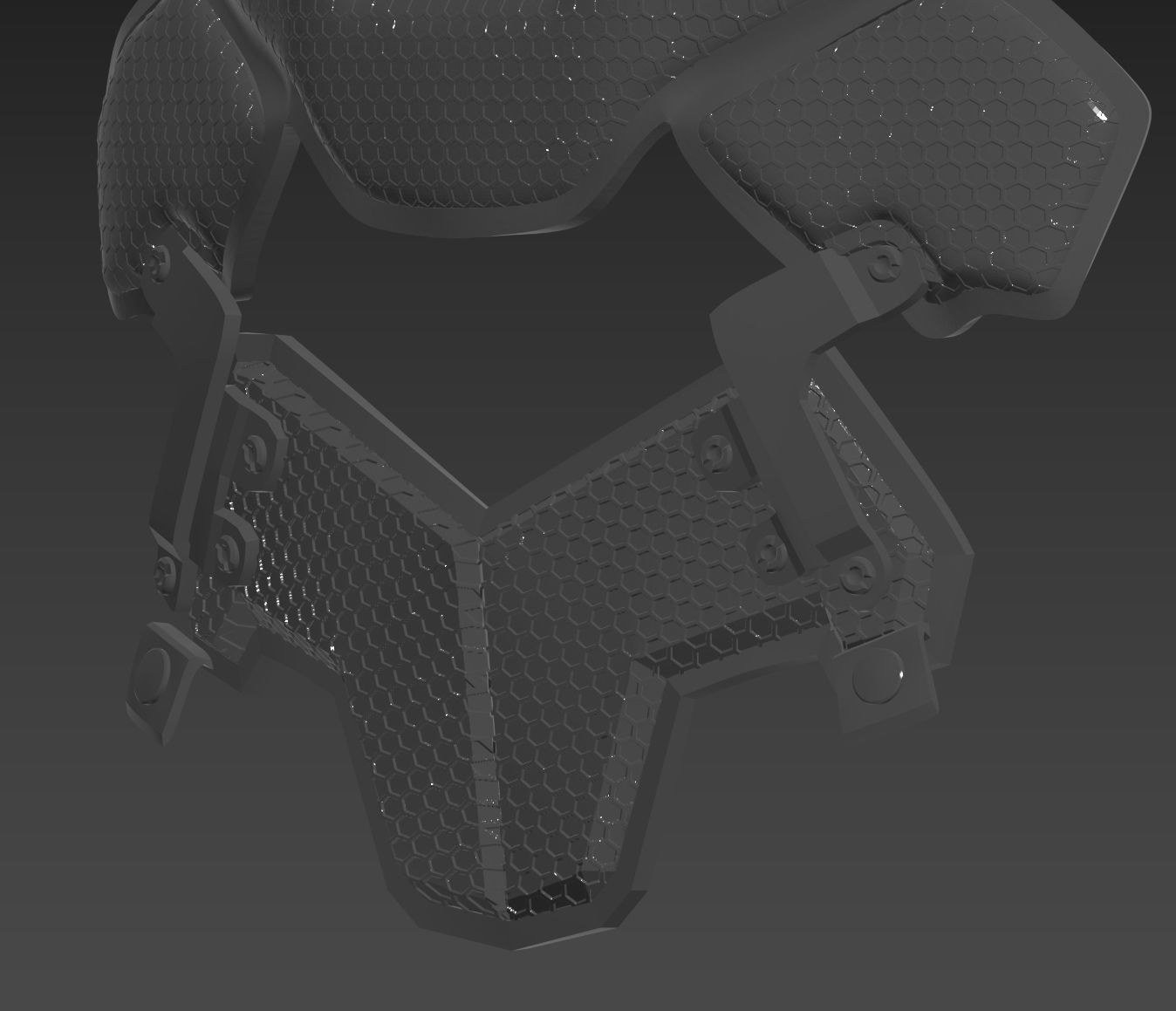Batman Arkham Knight Abdominal armor 3D print model_2