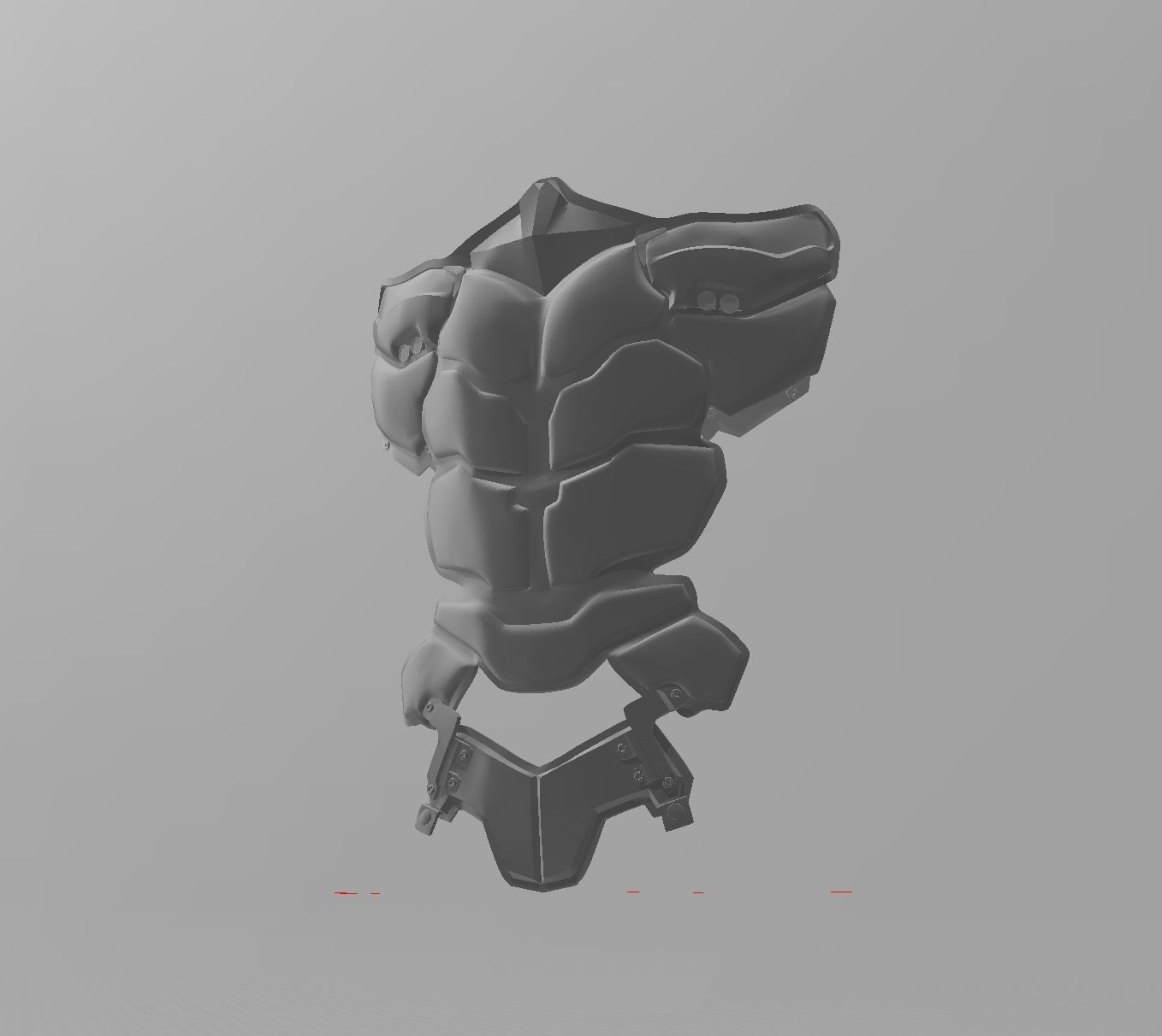 Batman Arkham Knight Abdominal armor 3D print model_5