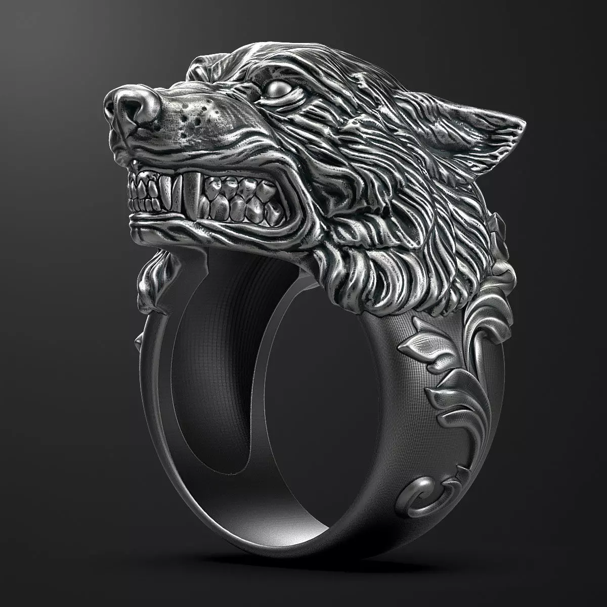 Wolf ring 3D print model