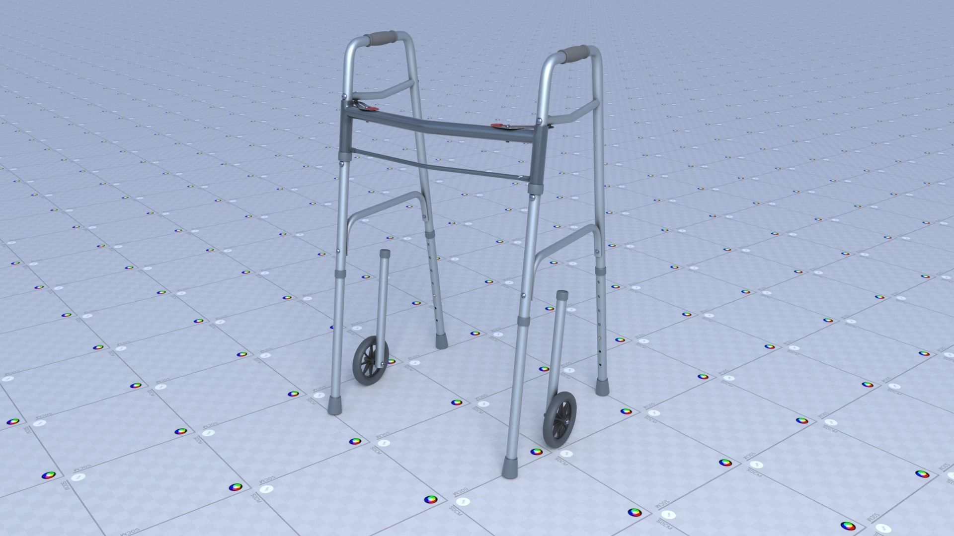 Elderly Walker Low-poly 3D model_2