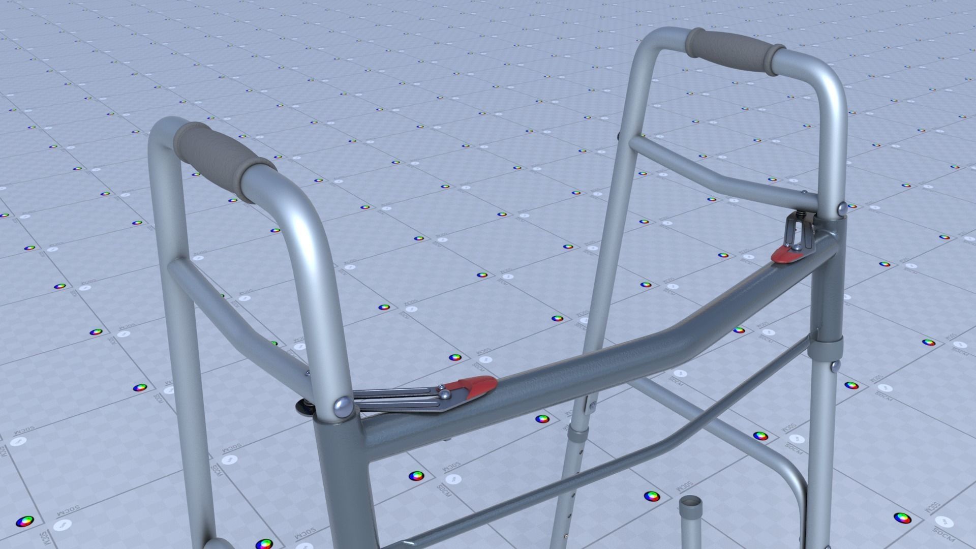 Elderly Walker Low-poly 3D model_12