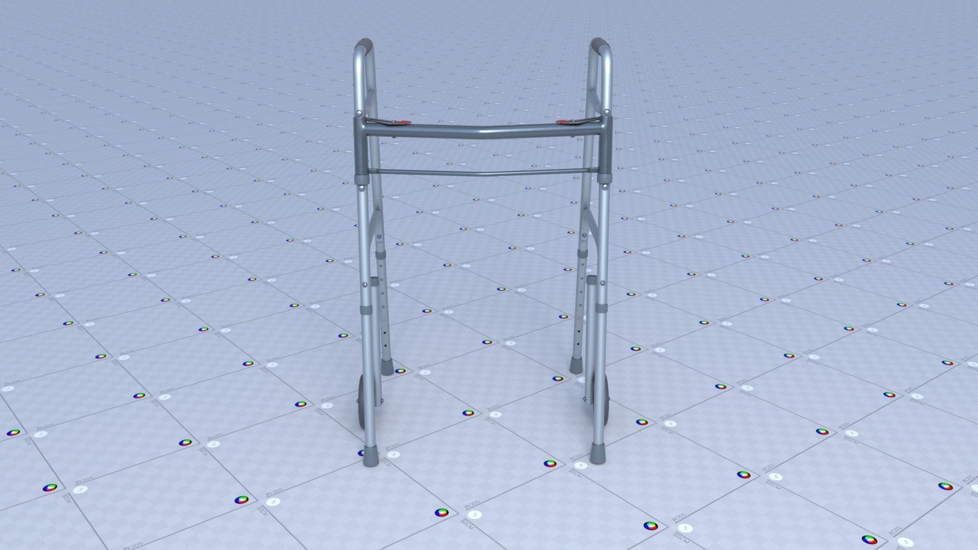 Elderly Walker Low-poly 3D model_1