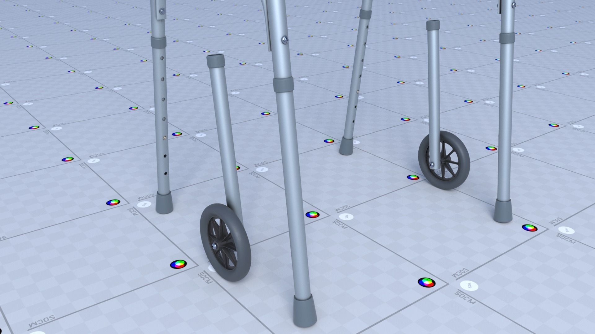 Elderly Walker Low-poly 3D model_14