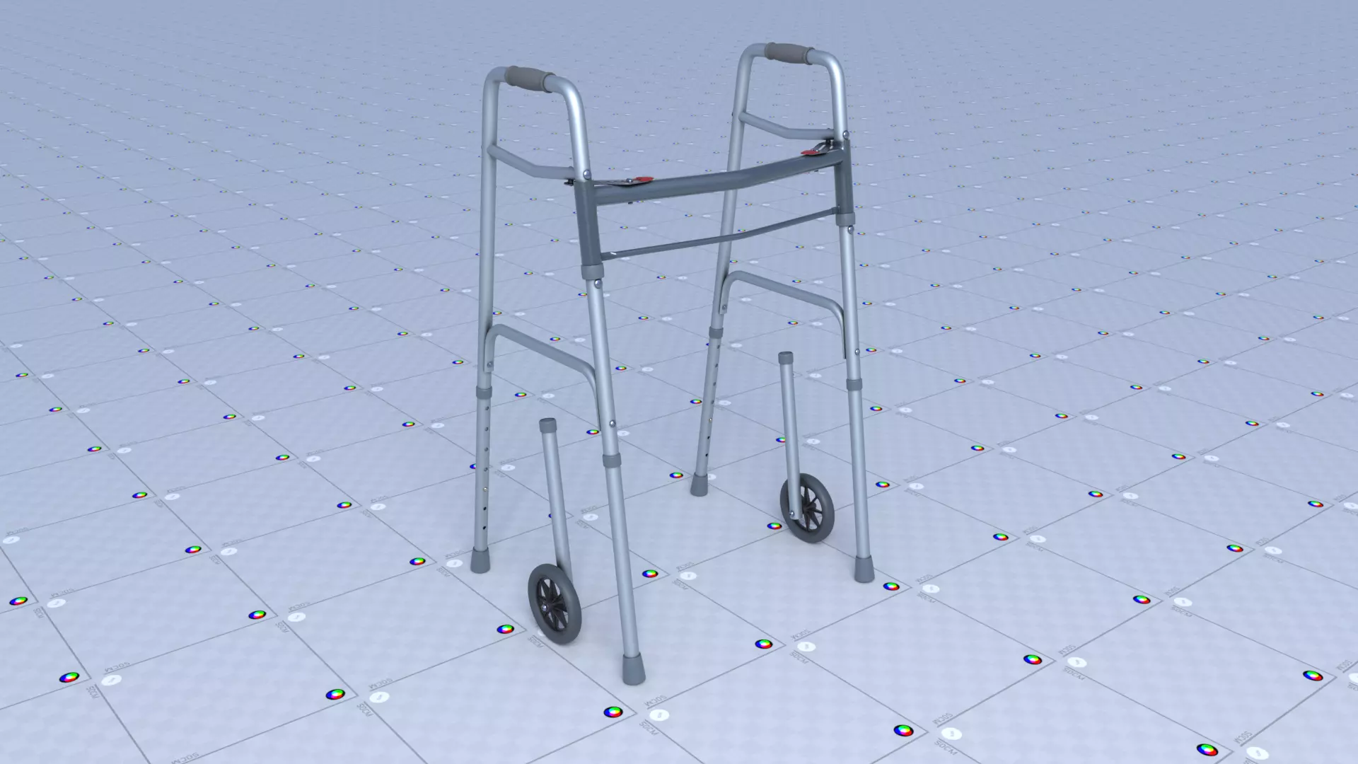 Elderly Walker Low-poly 3D model_0