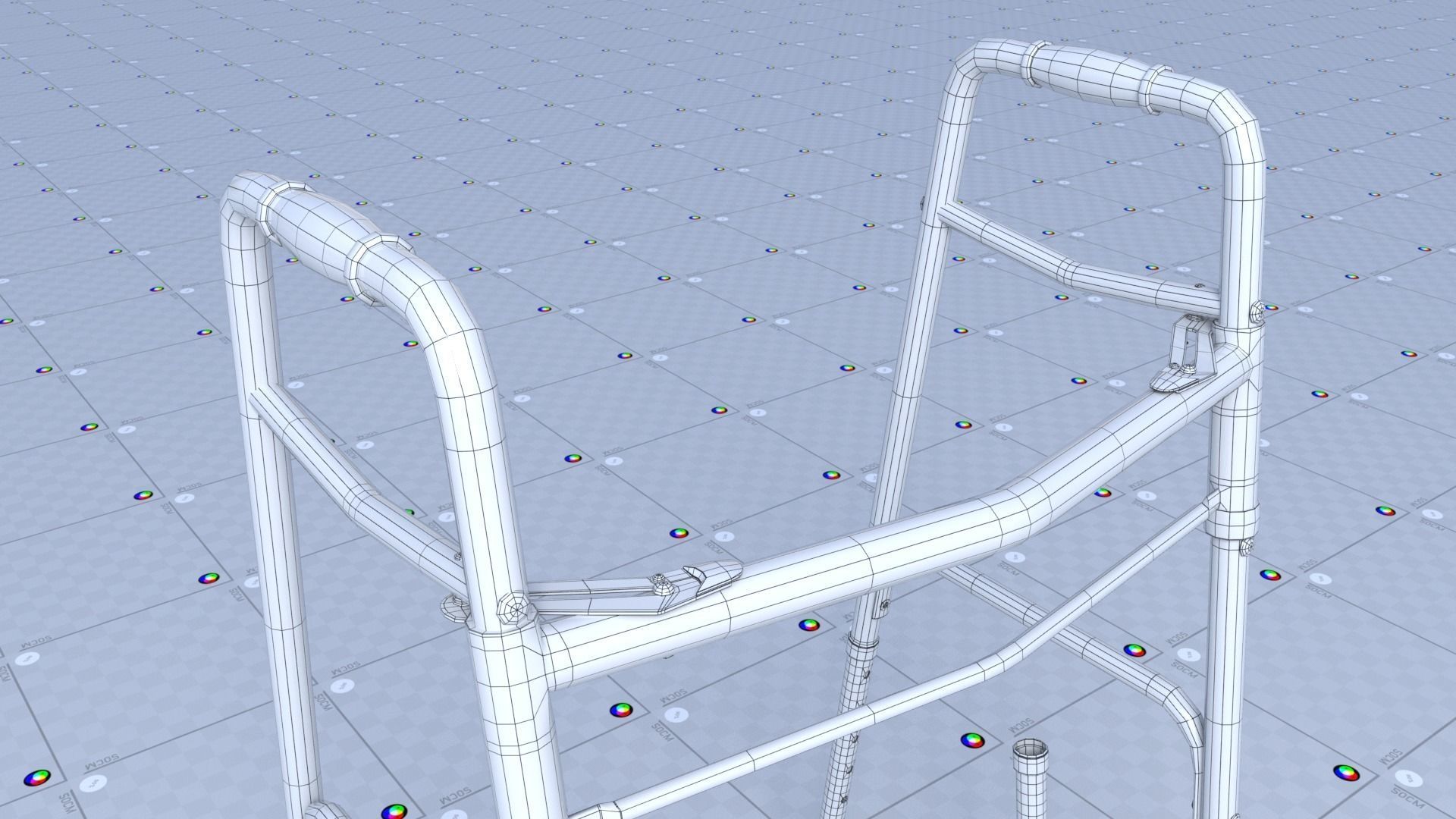 Elderly Walker Low-poly 3D model_13