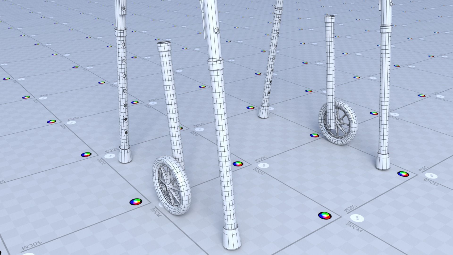 Elderly Walker Low-poly 3D model_15