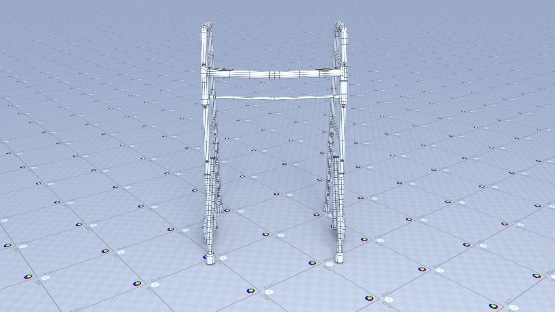 Elderly Walker Low-poly 3D model_7